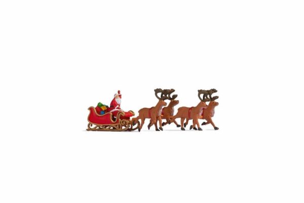 Noch 15924 Santa Claus with Sleigh Figure Set HO Scale