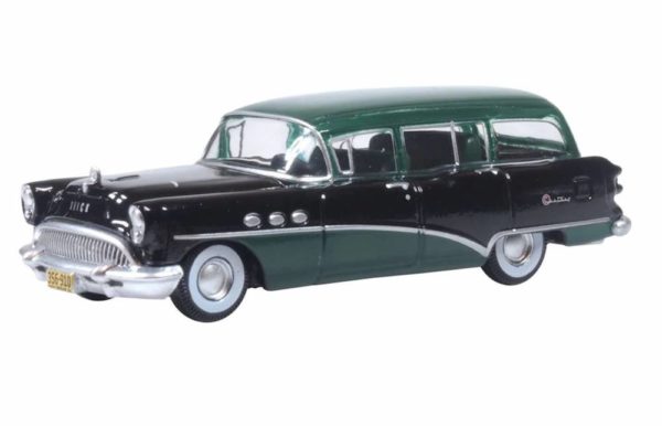 Oxford Diecast 87BCE54002 Buick Century Estate Wagon - Baffin Green / Carlsdad Black 1/87 Scale