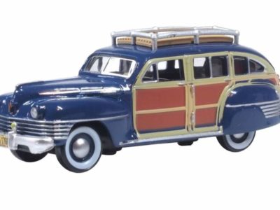 Oxford Diecast 87CB42002 Chrysler T & C Woody Wagon 1942 - South Sea Blue