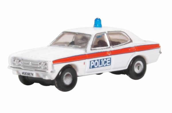 Oxford Diecast NCOR3004 Ford Cortina MkIII - Devon & Cornwall Police N Scale