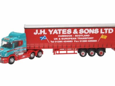 Oxford Diecast NTCAB008 Scania T Cab Curtainside - J H Yates & Sons N Scale