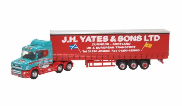 Oxford Diecast NTCAB008 Scania T Cab Curtainside - J H Yates & Sons N Scale