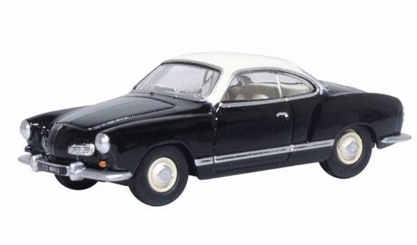 Oxford Diecast 76KG002 VW Karmann Chia Car - Black and Lotus White