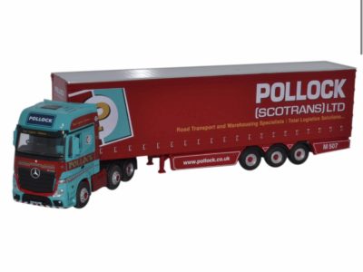 Oxford Diecast 76MB002 Mercedes MP4 GSC Actros Cutainside Truck - Pollock