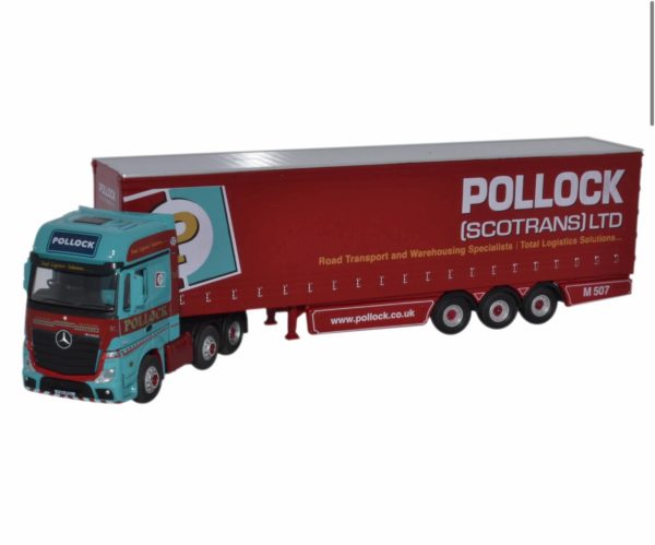 Oxford Diecast 76MB002 Mercedes MP4 GSC Actros Cutainside Truck - Pollock