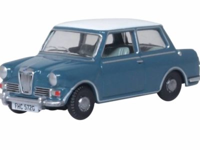 Oxford Diecast 76RE002 Riley Elf MKIII Car - Persian Blue & Snowberry White