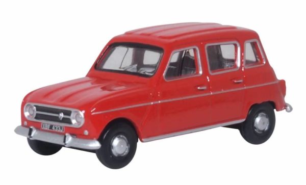 Oxford Diecast 76RN002 Renault 4 Car - Red