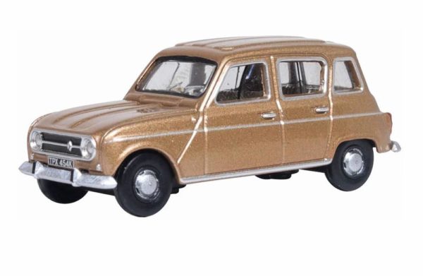 Oxford Diecast 76RN004 Renault 4 Car - Marron Glace