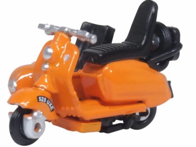Oxford Diecast 76SC003 Scooter and Sidecar - Orange