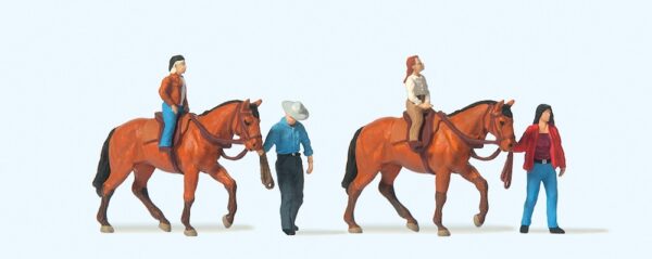Preiser 10794 Horse Riding Lessons HO Gauge Figures