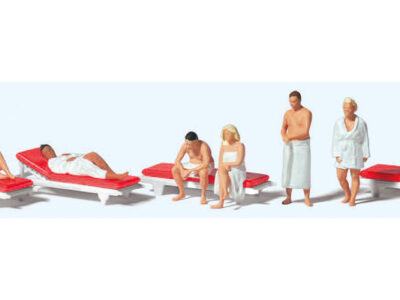 Preiser 10801 Having a Sauna HO Gauge Figures