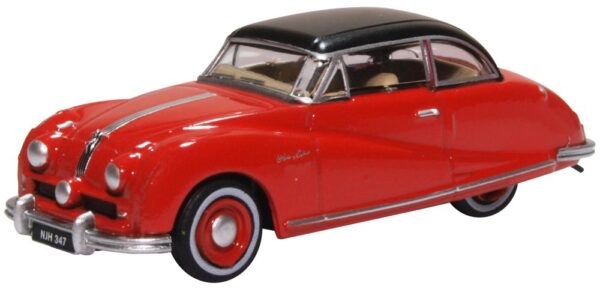 Oxford Diecast 76ATL005 Austin Atlantic Saloon Ensign Red 1/76 Scale