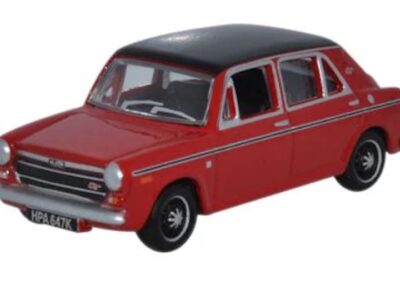 Oxford Diecast 76AUS002 Austin 1300 Car Flame Red 1/76 Scale