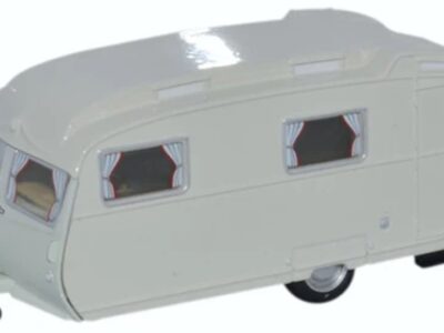 Oxford Diecast 76CC001 Carlight Continental Caravan Light Grey 1/76 Scale