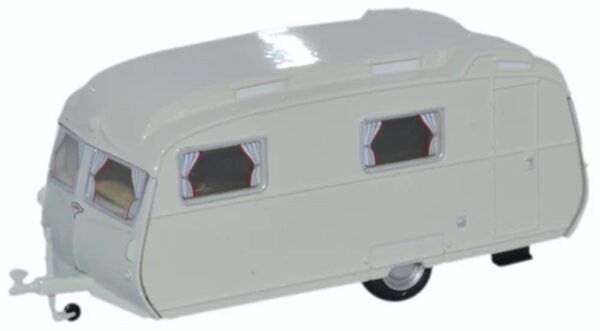 Oxford Diecast 76CC001 Carlight Continental Caravan Light Grey 1/76 Scale