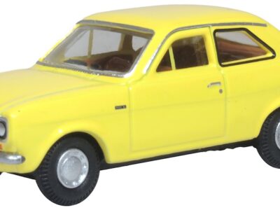 Oxford Diecast 76FE004 Ford Escort Mk1 Car Daytona Yellow 1/76 Scale
