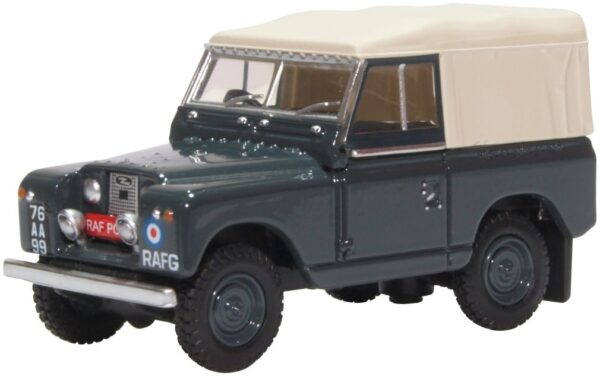Oxford Diecast 76LR2S007 Land Rover Series II SWB Canvas RAF Police 1/76 Scale