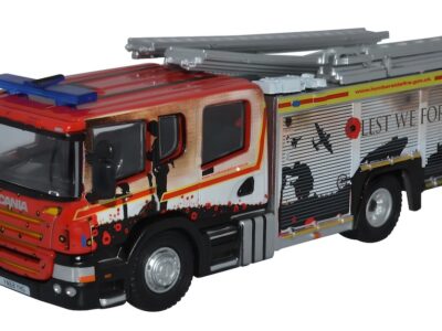 Oxford Diecast 76SFE011 Scania CP31 Truck Humberside Fire and Rescue Pump Ladder 1/76 Scale