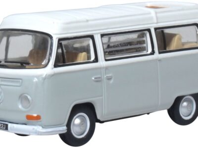Oxford Diecast 76VW032 VW Bay Window Camper Silver Grey/White 1/76 Scale