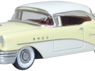 Oxford Diecast 87BC55008 Buick Century 1955 Car Condor Yellow/Dover White 1/87 Scale