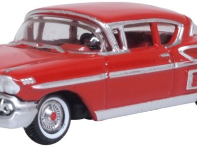 Oxford Diecast 87CIS58003 Chevrolet Impala Sports Coupe 1958 Rio Red 1/87 Scale