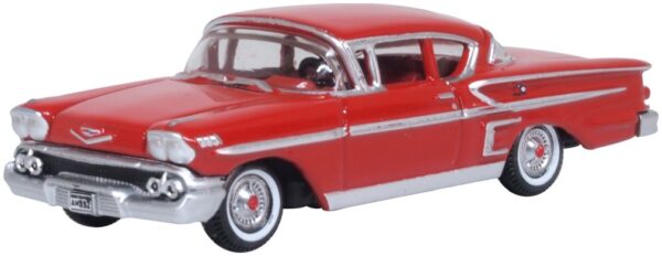 Oxford Diecast 87CIS58003 Chevrolet Impala Sports Coupe 1958 Rio Red 1/87 Scale