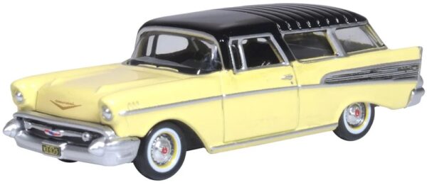 Oxford Diecast 87CN57007 Chevrolet Nomad 1957 Colonial Cream/Onyx Black 1/87 Scale