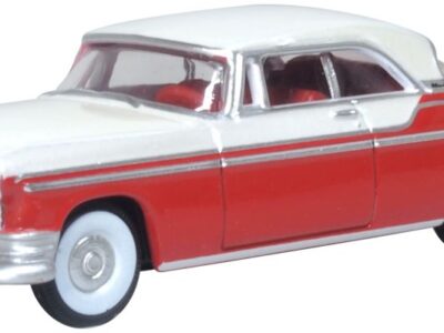 Oxford Diecast 87CNY55001 Chrysler New Yorker Deluxe Coupe 1955 St. Regis Tango Red/Platinum 1/87 Scale