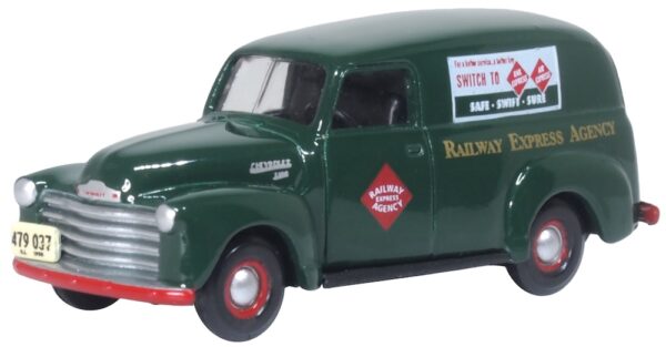 Oxford Diecast 87CV50005 Chevrolet Panel Van 1950 REA 1/87 Scale