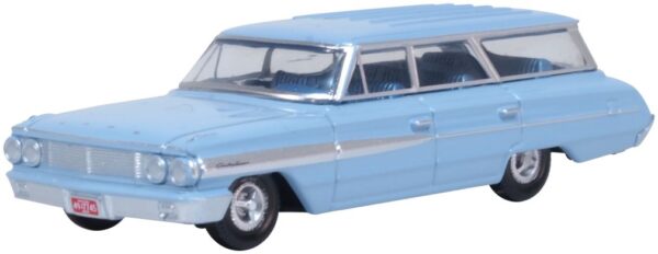 Oxford Diecast 87FC64001 Ford Country Sedan 1964 Skylight Blue 1/87 Scale