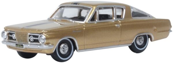 Oxford Diecast 87PB65001 Plymouth Barracuda 1965 Gold 1/87 Scale