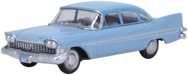 Oxford Diecast 87PS59003 Plymouth Savoy Sedan 1959 Powder Blue 1/87 Scale