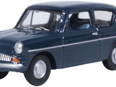 Oxford Diecast 76105011 Ford Anglia Car - Ambassador Blue 1/76 Scale