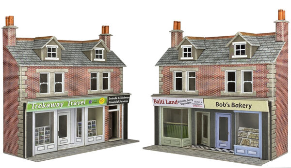 Metcalfe PO306 Low Relief Shop Fronts - Brick OO/HO Scale Kit