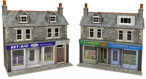Metcalfe PO307 Low Relief Shop Fronts - Stone OO/HO Scale Kit